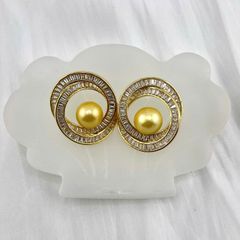 Bông Tai Bạc 925 Đính Ngọc Trai Thời Trang MADAME HIEN PEARLS Sang Trọng BTT118