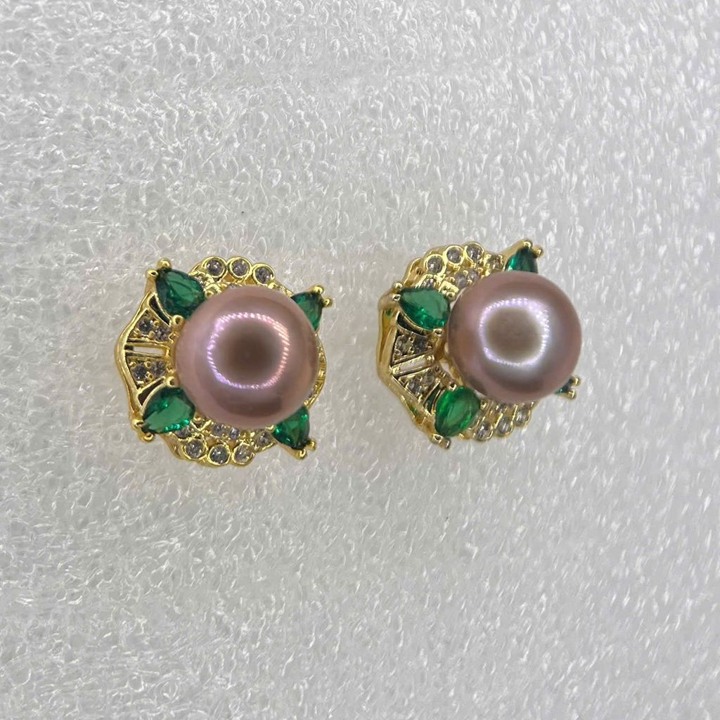Bông Tai Kim Bạc 925 Đính Ngọc Trai 9-10mm Thời Trang MADAME HIEN PEARLS Sang Trọng BTT119