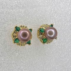 Bông Tai Kim Bạc 925 Đính Ngọc Trai 9-10mm Thời Trang MADAME HIEN PEARLS Sang Trọng BTT119