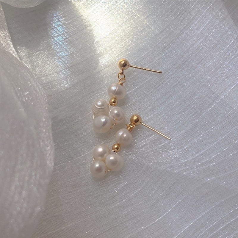 Bông Tai Ngọc Trai Tự Nhiên Kết Hoa Thần Tiên Đáng Yêu MADAME HIEN PEARLS BTT067