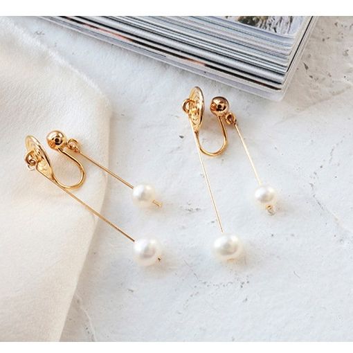 Bông Tai Ngọc Trai Nước Ngọt Đính Tua Rua 2 Hạt Trước Sau MADAME HIEN PEARLS BTT080