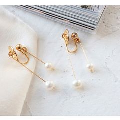 Bông Tai Ngọc Trai Nước Ngọt Đính Tua Rua 2 Hạt Trước Sau MADAME HIEN PEARLS BTT080