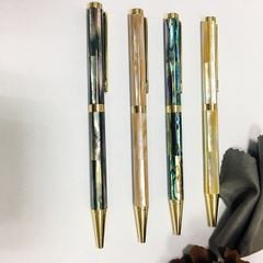 Bút Ký Cao Cấp BLUSAIGON Inspired Làm Từ Vỏ Xà Cừ Ngọc Trai Mạ Titanium Gold Cao Cấp BUT001