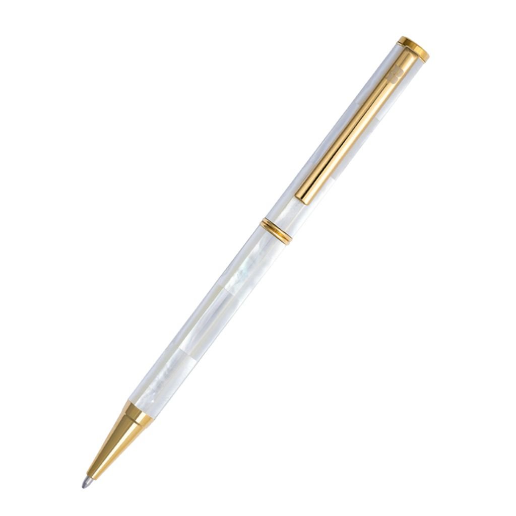 Bút Ký Cao Cấp BLUSAIGON Inspired Làm Từ Vỏ Xà Cừ Ngọc Trai Mạ Titanium Gold Cao Cấp BUT001