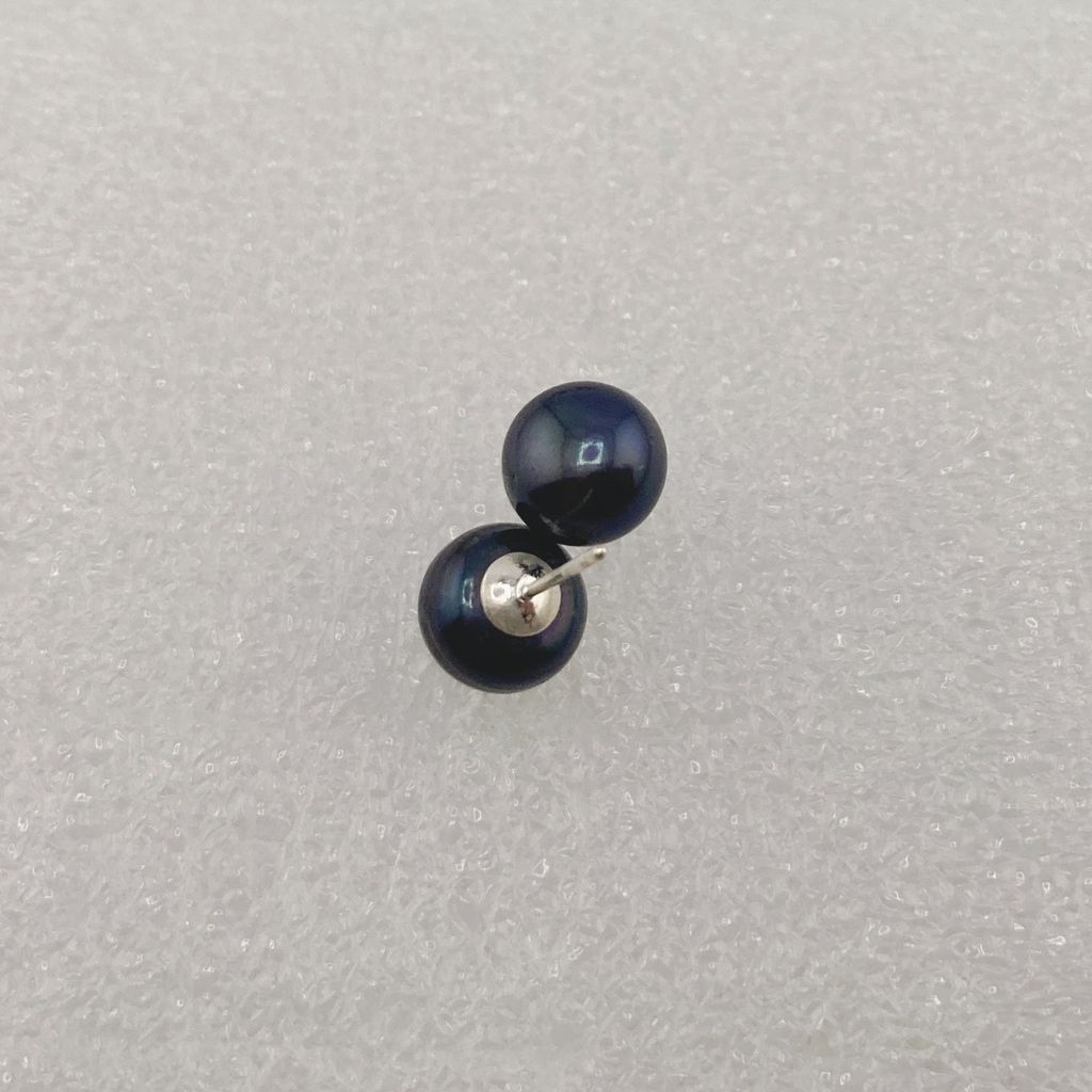Bông tai Bạc Ý s925 Đính Ngọc Trai Nụ Size Lớn 12mm BYNN0S012