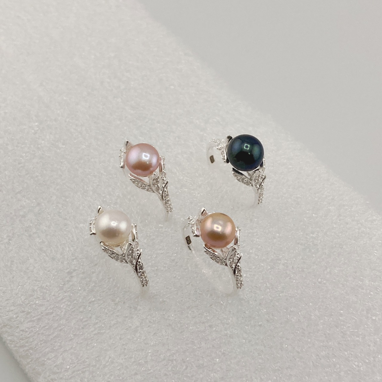 Nhẫn Bạc Ý s925 Đính Ngọc Trai Tự Nhiên 7-8mm MADAME HIEN PEARLS Cho Nữ BYNN006