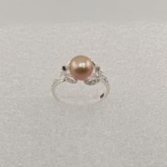 Nhẫn Bạc Ý s925 Đính Ngọc Trai Tự Nhiên 7-8mm MADAME HIEN PEARLS Cho Nữ BYNN006