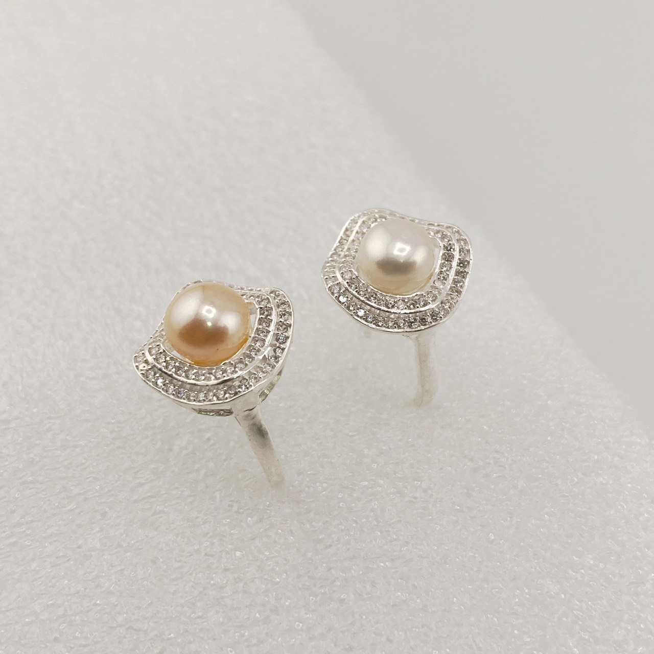 Nhẫn Bạc Ý s925 Đính Ngọc Trai Tự Nhiên 8-9mm MADAME HIEN PEARLS BYNN007