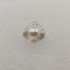 Nhẫn Bạc Ý s925 Đính Ngọc Trai Tự Nhiên 8-9mm MADAME HIEN PEARLS BYNN007