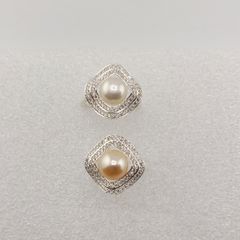 Nhẫn Bạc Ý s925 Đính Ngọc Trai Tự Nhiên 8-9mm MADAME HIEN PEARLS BYNN007