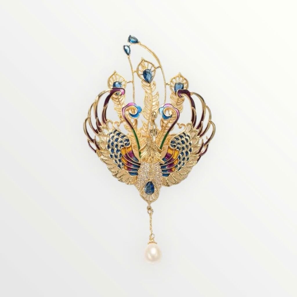 Ghim Trâm Cài Áo Phượng Hoàng Niết Bàn Mặt Dây Chuyền Ngọc Trai MADAME HIEN PEARLS Sang Trọng PKC041
