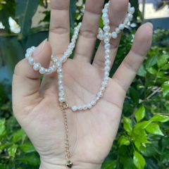 Vòng cổ Bạc 925 Ngọc Trai Nuôi Tự Nhiên Kích Thước 6-7mm MADAME HIEN PEARLS Cho Nữ CT008