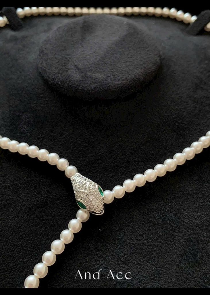 Vòng Cổ Ngọc Trai 50cm Dáng Rắn Thần Sang Trọng Phong Cách Hoàng Gia MADAME HIEN PEARLS Cho Nữ CT065