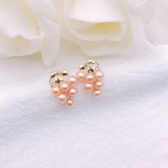 Bông Tai Mạ Bạc 925 Đính Ngọc Trai Chùm Nho Pháp MADAME HIEN PEARLS dễ thương BTN028