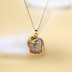 Vòng Cổ Ngọc Trai Hạt Baroque Chữ Nhật MADAME HIEN PEARLS Cá Tính Unisex Nam Nữ MB006