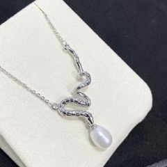 Dây Chuyền Mặt Rắn Đính Ngọc Trai Tự Nhiên Giọt Nước Tinh Xảo Độc Đáo MADAME HIEN PEARLS Cho Nữ MG042