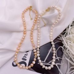 Vòng Cổ Ngọc Trai Phong Cách Baroque Khoá Bạc s925 Mạ Vàng MADAME HIEN PEARLS CB026KV