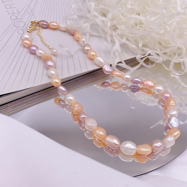 Vòng Cổ Ngọc Trai Phong Cách Baroque Khoá Bạc s925 Mạ Vàng MADAME HIEN PEARLS CB026KV