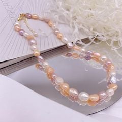 Vòng Cổ Ngọc Trai Phong Cách Baroque Khoá Bạc s925 Mạ Vàng MADAME HIEN PEARLS CB026KV