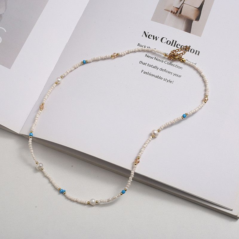 Vòng Cổ Choker Phong Cách Bohemian Phối Ngọc Trai Hạt Gạo Boho MADAME HIEN PEARLS CB036