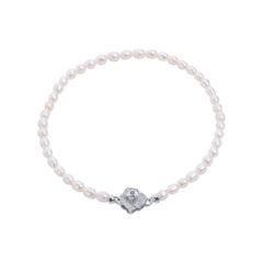 Vòng Cổ Ngọc Trai Hạt Gạo Khoá Hoa Trà MADAME HIEN PEARLS Thời Trang Cho Nữ CG056