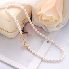 Vòng cổ Choker Mặt Cành Hoa Trà Camellia Tinh Tế MADAME HIEN PEARLS Xinh Xắn Cho Nữ CG062