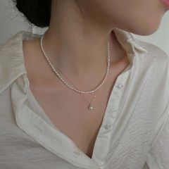 Vòng Cổ Ngọc Trai Tự Nhiên Hạt Nhí Khoá Càng Cua Mạ Vàng MADAME HIEN PEARLS CG043