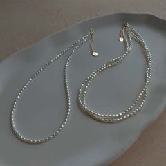 Vòng Cổ Ngọc Trai Tự Nhiên Hạt Nhí Khoá Càng Cua Mạ Vàng MADAME HIEN PEARLS CG043