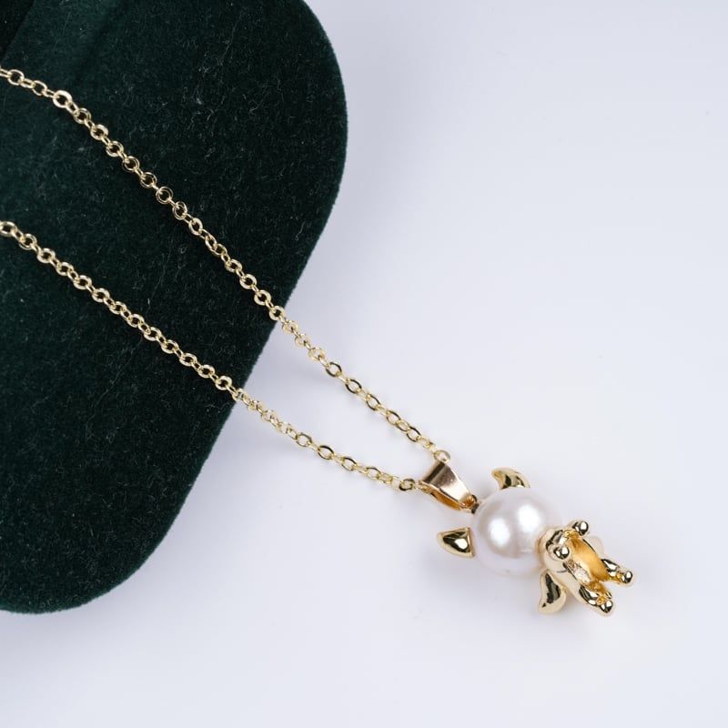 Dây Chuyền Mặt Ngọc Trai Tự Nhiên Dáng Chú Chó Tướng Quân Có Sừng Lạ Mắt MADAME HIEN PEARLS MT043