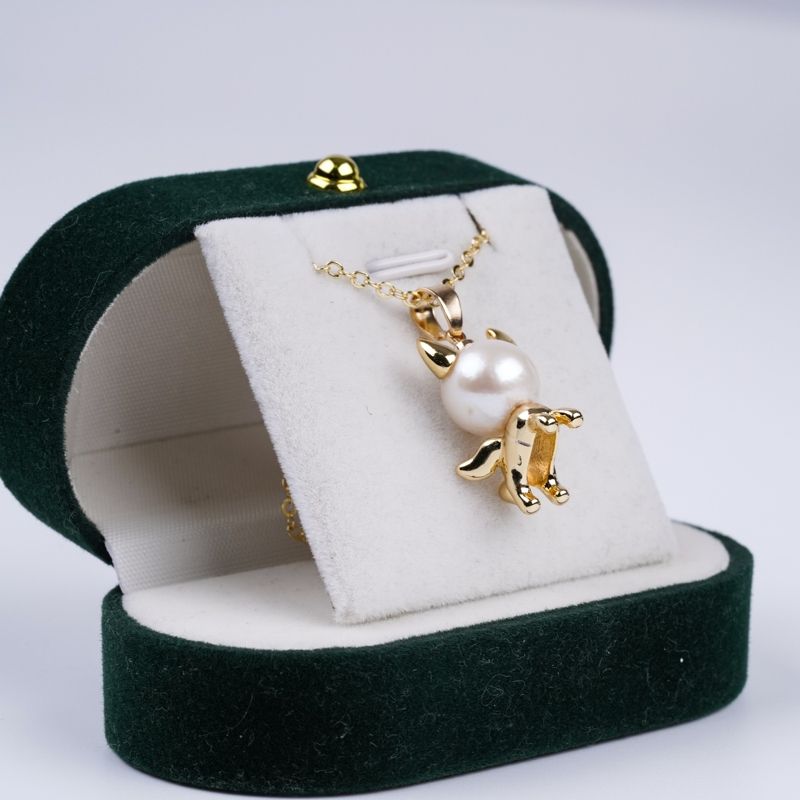 Dây Chuyền Mặt Ngọc Trai Tự Nhiên Dáng Chú Chó Tướng Quân Có Sừng Lạ Mắt MADAME HIEN PEARLS MT043