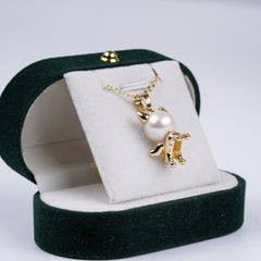 Dây Chuyền Mặt Ngọc Trai Tự Nhiên Dáng Chú Chó Tướng Quân Có Sừng Lạ Mắt MADAME HIEN PEARLS MT043