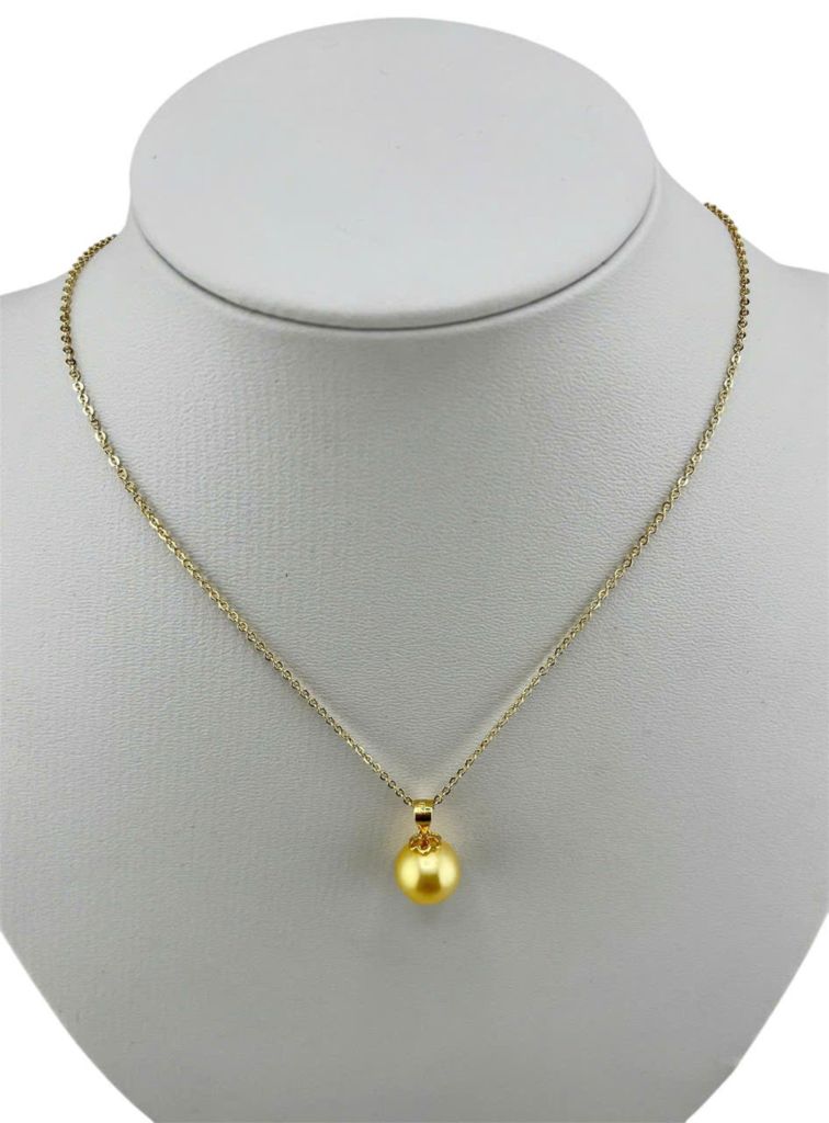 Mặt Dây Chuyền Ngọc Trai Edison Vàng 10-11mm Tối Giản Minimalist Sang Trọng MADAME HIEN PEARLS Cho Nữ MT052