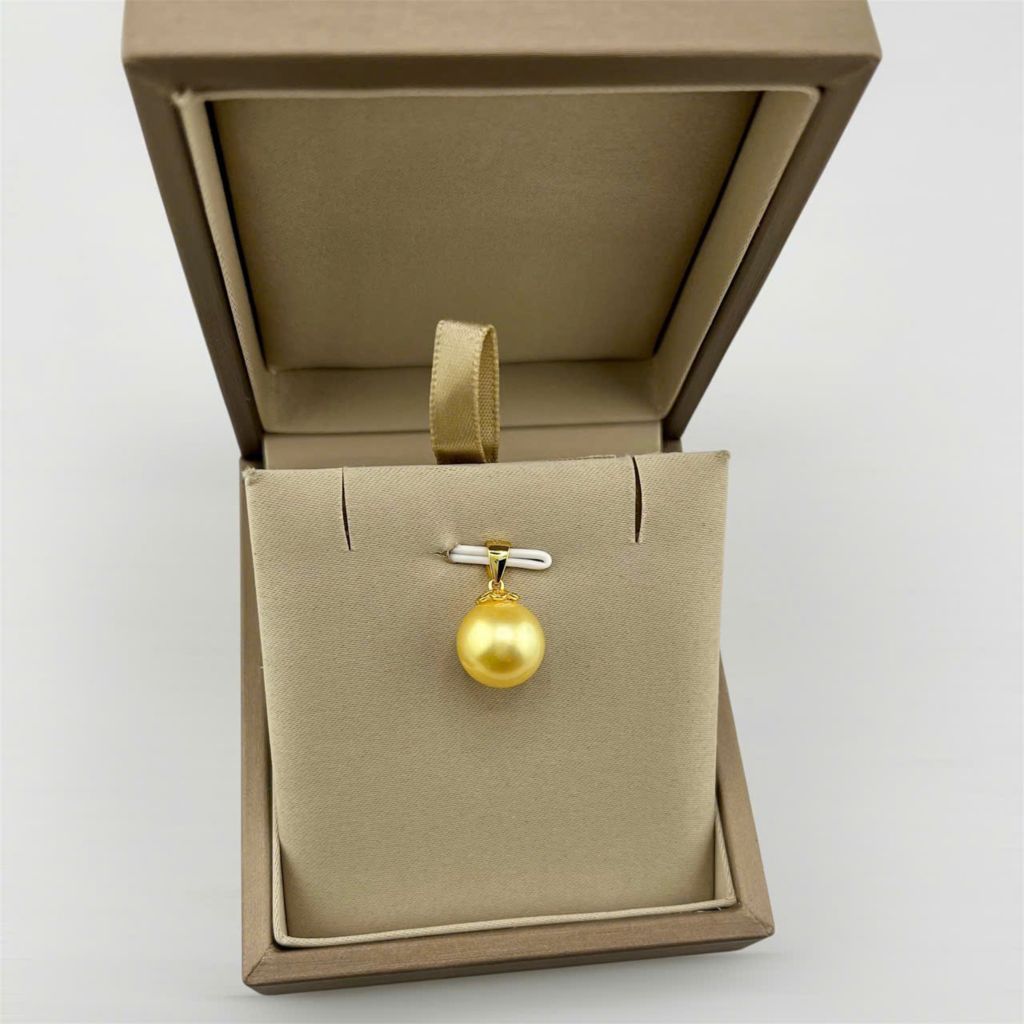Mặt Dây Chuyền Ngọc Trai Edison Vàng 10-11mm Tối Giản Minimalist Sang Trọng MADAME HIEN PEARLS Cho Nữ MT052