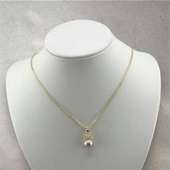 Dây Chuyền Mặt Ngọc Trai Tự Nhiên Hạt Tròn 10-11mm Mặt Vương Miện Sang Trọng MADAME HIEN PEARLS MT032
