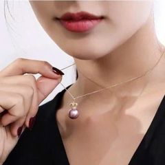 Dây Chuyền Mặt Ngọc Trai Tự Nhiên Hạt Tròn 10-11mm Mặt Vương Miện Sang Trọng MADAME HIEN PEARLS MT032
