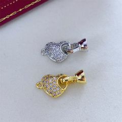 Khoá Cài Mặt Dây Chuyền Hoặc Vòng Tay Kẹp Nối Mặt Trái Tim Bất Đối Xứng Mạ Vàng 14K MADAME HIEN PEARLS PKKC017