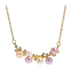 Vòng cổ Ngọc Trai Tự Nhiên 6 Hạt Kiểu Dáng Nữ Tính MN032