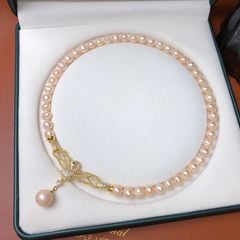Vòng Cổ Choker Ngọc Trai Tự Nhiên Khoá Thiên Nga Sang Trọng MADAME HIEN PEARLS Cho Nữ CT063