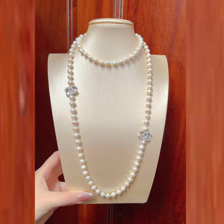 Vòng cổ 2 Khoá Channel Dài 110mm 7-8mm Sang Trọng, Quý Phái CT052