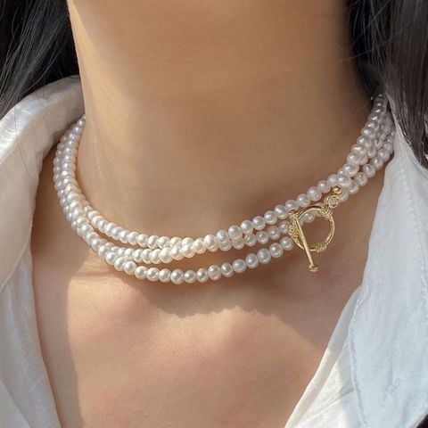 Vòng cổ Ngọc Trai Tự Nhiên Dáng Dài 8 Kiểu Đeo Sang Trọng Thời Thượng Cho Nữ MADAME HIEN PEARLS