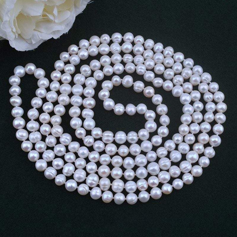 Vòng Cổ Ngọc Trai 8-9mm Dài 160cm MADAME HIEN PEARLS Tối Giản Cho Nữ CT033TR89