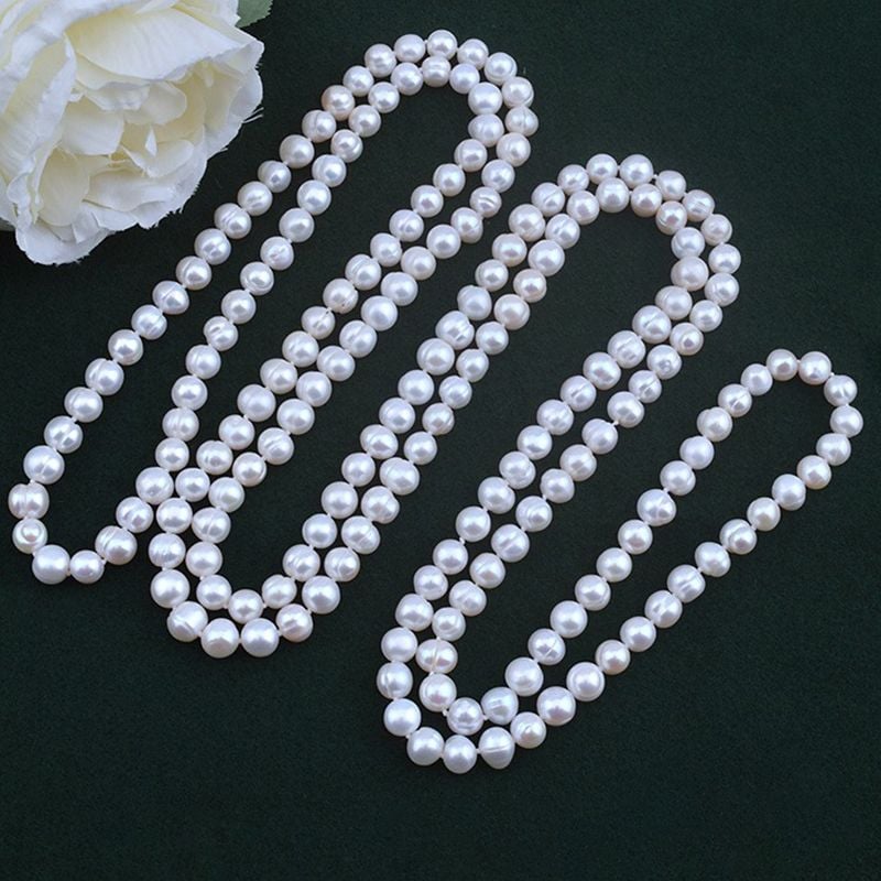 Vòng Cổ Ngọc Trai 8-9mm Dài 160cm MADAME HIEN PEARLS Tối Giản Cho Nữ CT033TR89