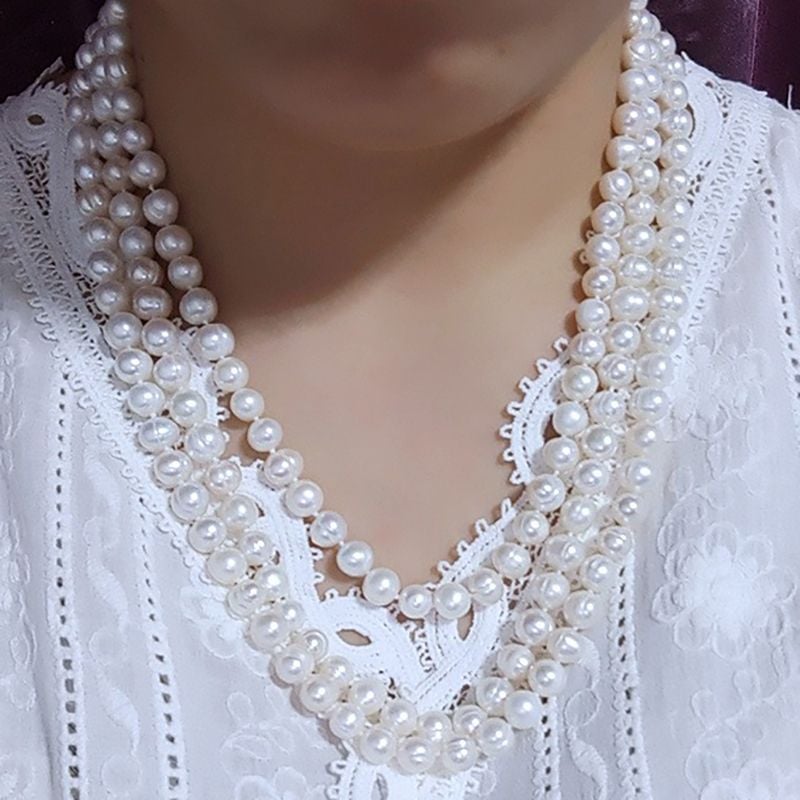 Vòng Cổ Ngọc Trai 8-9mm Dài 160cm MADAME HIEN PEARLS Tối Giản Cho Nữ CT033TR89