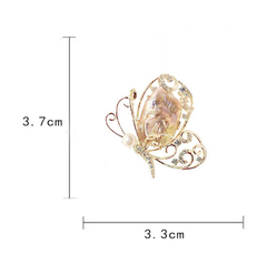 Trâm Cài Áo Dạng Ghim Hình Bướm Đính Viên Ngọc Trai Baroque Tự Nhiên Sang Trọng MADAME HIEN PEARLS PKC012