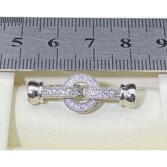 Khóa Cài Mặt Dây Chuyền Dây Tay Kẹp Nối Mạ Vàng 14k Mặt Tròn Dây Kẹp Đính Đá MADAME HIEN PEARLS