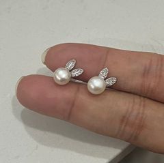 Bông Tai Thỏ Đính Đá & Ngọc Trai MADAME HIEN PEARLS Dễ Thương BTN258