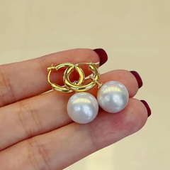 Bông Tai Bạc Ý Đính Ngọc Trai Edison Tự Nhiên MADAME HIEN PEARLS Khoá Tròn Tối Giản BTT061