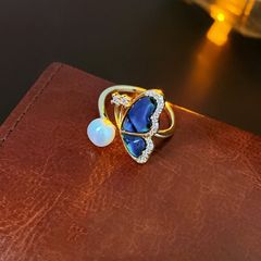 Nhẫn Ngọc Trai Tự Nhiên Mặt Bướm Bay Xà Cừ Vỏ Bàu Ngư MADAME HIEN PEARLS Cho Nữ NN110
