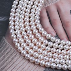 Dây Nguyên Liệu Màu Trắng Tự Nhiên 7-8mm Dùng Làm Trang Sức Thủ Công DT001