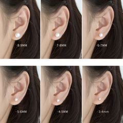 Bông tai Nụ Ngọc Trai Chuôi Titan Madame Hien Pearls Thời trang tối giản BTN0ID056